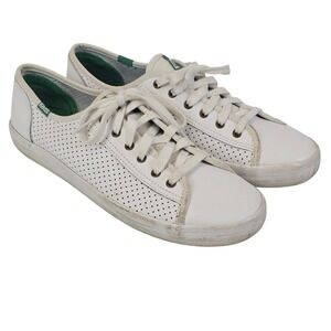 Keds Perforated Leather Retro Style Tennis Shoe Sneakers Ortholite Womens 8.5‎